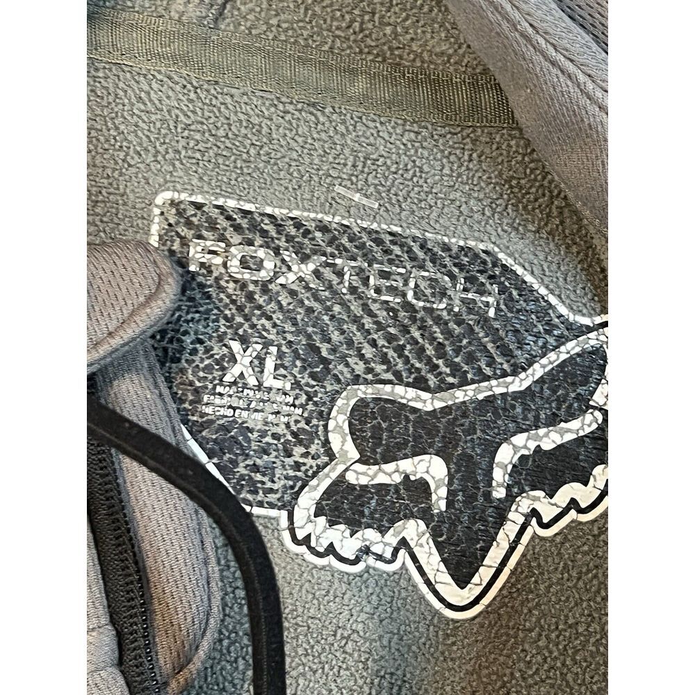 Fox Tech Jacket Gray Active Gym Performance Stret… - image 4